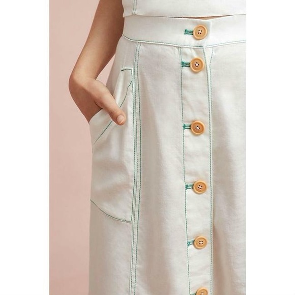 Anthropologie - Akemi + Kin Linen Button Skirt - Picture 10 of 11